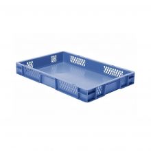 Stapelbare transportkrat TK1 600x400x75 mm (lxbxh) blauw