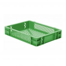 Stapelbare transportkrat TK2 400x300x75 mm (lxbxh) groen
