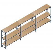 Voordeelrij deels gebruikte Stow grootvakstelling 2500x8440x700 mm (hxbxd) 3 niveaus