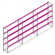 Voordeelrij gebruikte Rosss palletstelling 4800x10180x1100 4 niveaus