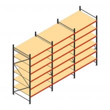 Voordeelrij grootvakstelling AR 3000x5038x1200 mm (hxbxd) 6 niveaus antraciet