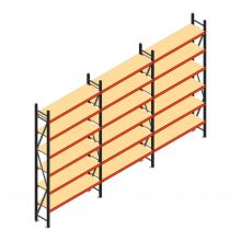 Voordeelrij grootvakstelling AR 3000x5038x400 mm (hxbxd) 6 niveaus antraciet