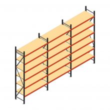 Voordeelrij grootvakstelling AR 3000x5038x600 mm (hxbxd) 6 niveaus antraciet