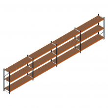 Voordeelrij grootvakstelling Kimer 1750x9250x600 mm (hxbxd) 3 niveaus