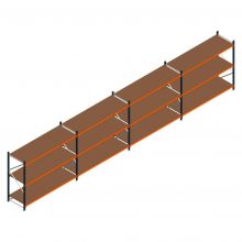Voordeelrij grootvakstelling Kimer 1750x9250x800 mm (hxbxd) 3 niveaus