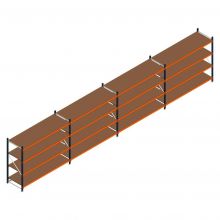 Voordeelrij grootvakstelling Kimer 1750x9250x800 mm (hxbxd) 4 niveaus