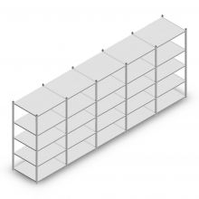 Voordeelrij legbordstelling Light Duty 2000x5000x800 mm (hxbxd) 5 niveaus