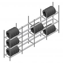 Voordeelrij bandenstelling Medium Duty 2000x4000x700 mm (hxbxd) 3 niveaus