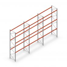 Voordeelrij palletstelling AR T2 5000x8420x1100 mm (hxbxd) 3 niveaus 1820kg/niv