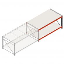 Werktafel grootvakstelling dubbellaags aanbouwsectie 1905x1000x900 mm (lxdxh) frames niet voorgemonteerd
