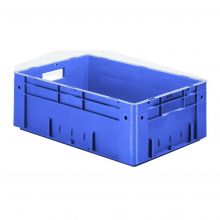 Zware stapelbare transportkrat VTK0 600x400x210 mm (lxbxh) blauw