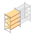 Grootvakstelling AR 3000x2010x1200 mm (hxbxd) 4 niveaus verzinkt beginsectie met voorgemonteerde frames