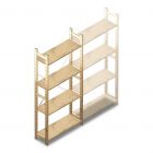 Houten legbordstelling BT Combi 1780x870x280 mm (hxbxd) 4 niveaus beginsectie