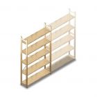 Houten legbordstelling BT Combi 2080x1170x280 mm (hxbxd) 5 niveaus beginsectie