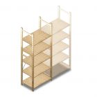 Houten legbordstelling BT Combi 2080x870x500 mm (hxbxd) 5 niveaus beginsectie