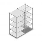 Legbordstelling Medium Duty 2000x850x800 mm (hxbxd) 5 niveaus verzinkt beginsectie