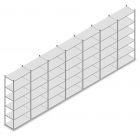 Voordeelrij legbordstelling Medium Duty 2500x7000x500 mm (hxbxd) 6 niveaus verzinkt