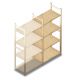Houten legbordstelling BT Combi 1780x870x500 mm (hxbxd) 4 niveaus aanbouwsectie