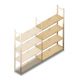 Houten legbordstelling BT Combi 1780x1170x370 mm (hxbxd) 4 niveaus aanbouwsectie