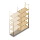 Houten legbordstelling BT Combi 2080x870x370 mm (hxbxd) 5 niveaus aanbouwsectie