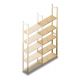 Houten legbordstelling BT Combi 2380x870x280 mm (hxbxd) 5 niveaus aanbouwsectie