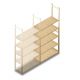 Houten legbordstelling BT Combi 2380x1170x500 mm (hxbxd) 5 niveaus aanbouwsectie