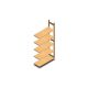 Houten legbordstelling BT Euro 2100x970x400 mm (hxbxd) 5 niveaus aanbouwsectie