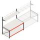 Inpaktafel dubbellaags met opbouw 2000x1850x1000 mm (lxdxh) beginsectie