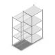 Legbordstelling Medium Duty 2000x850x700 mm (hxbxd) 4 niveaus verzinkt aanbouwsectie