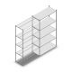Legbordstelling Medium Duty 2200x1150x500 mm (hxbxd) 5 niveaus verzinkt aanbouwsectie