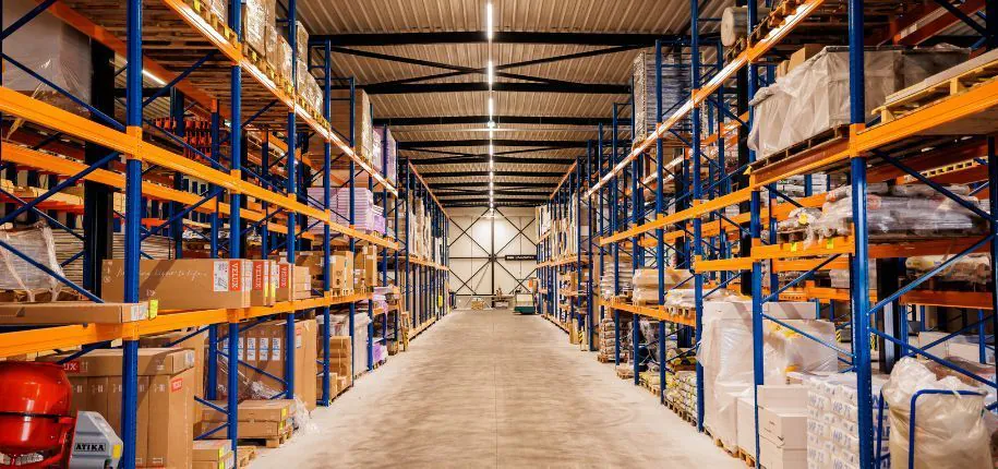 magazijn met palletstelling