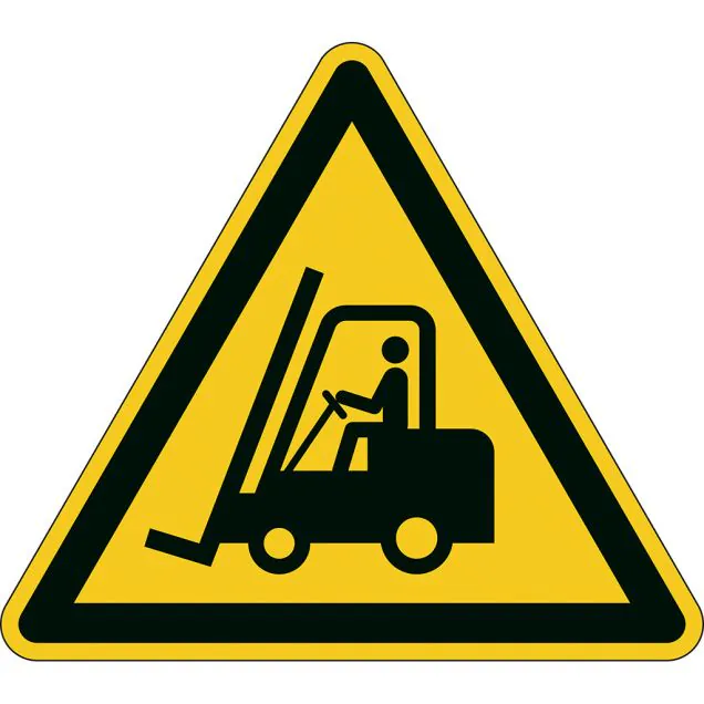 Durable vloermarkeringssticker  Waarschuwing heftruck 430x430mm