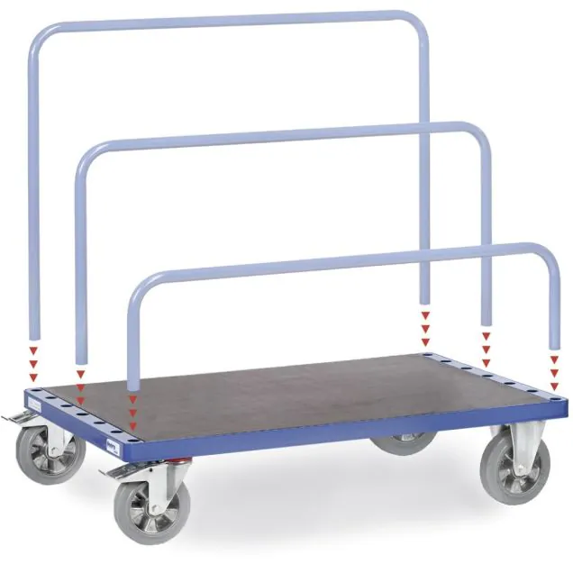 Platenwagen 1200 kg exclusief insteekbeugels met laadvlak 1600x800 mm (lxb)