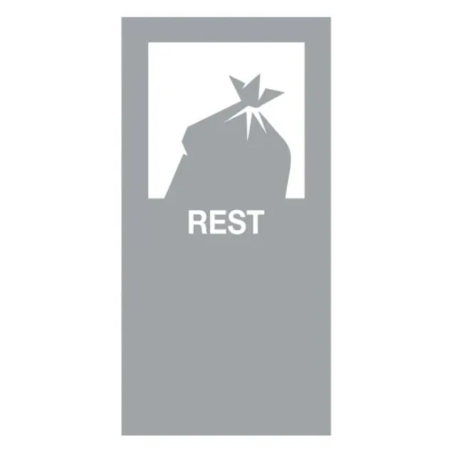 Magnetische sticker voor modulaire afvalscheidingsunit rest grijs