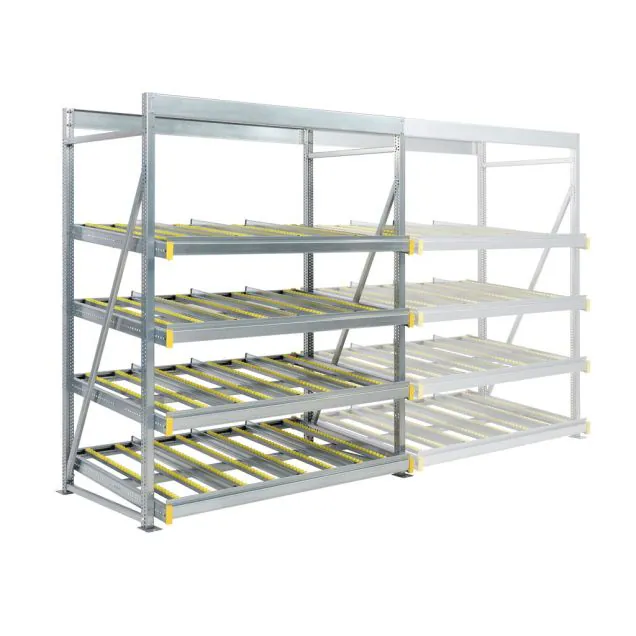 Flowrack doorrolstelling 2304x1890x1230mm 4 niveaus recht beginsectie