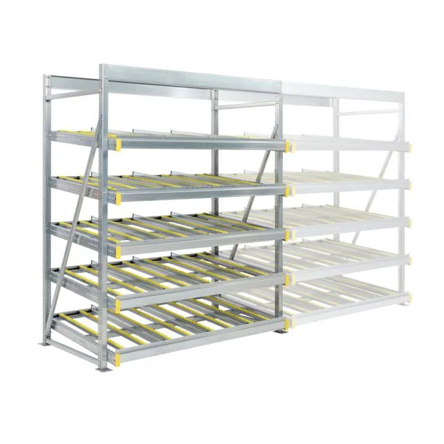 Flowrack doorrolstelling 2304x1890x1230mm 5 niveaus recht beginsectie