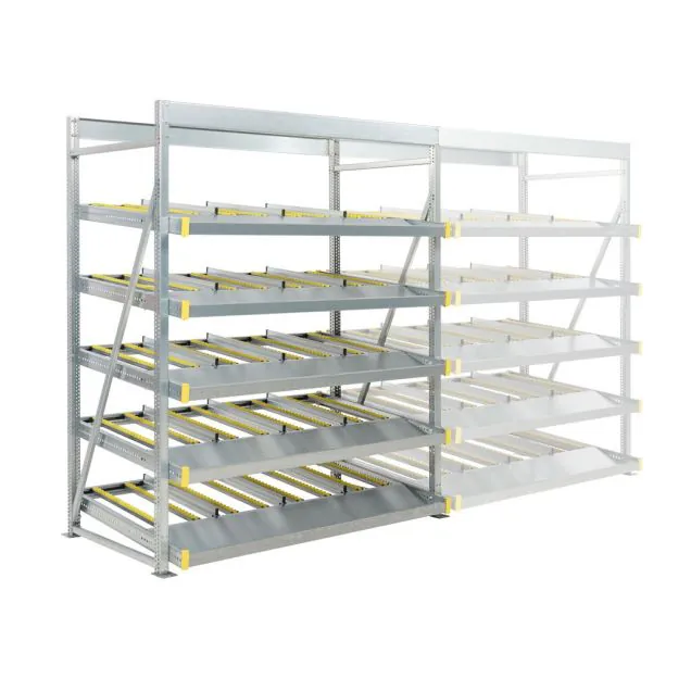 Flowrack doorrolstelling 2304x1890x1230mm 5 niveaus schuin beginsectie