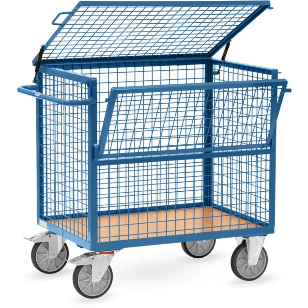 Bakwagen 600 kg 1200x800 met gaaswanden en deksel