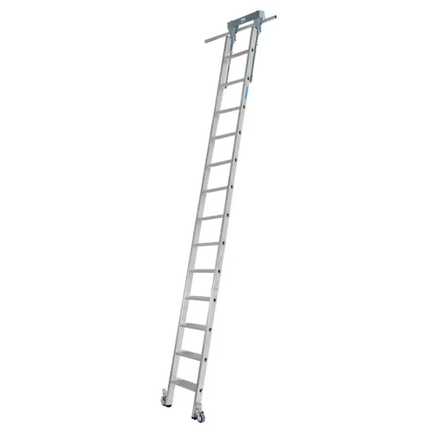 Stellingladder Krause verrijdbaar 1x13 sporten 2300mm