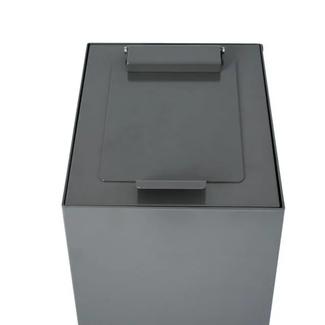 Top met klepdeksel modulaire afvalscheidingsunit 60ltr, Donkergrijs