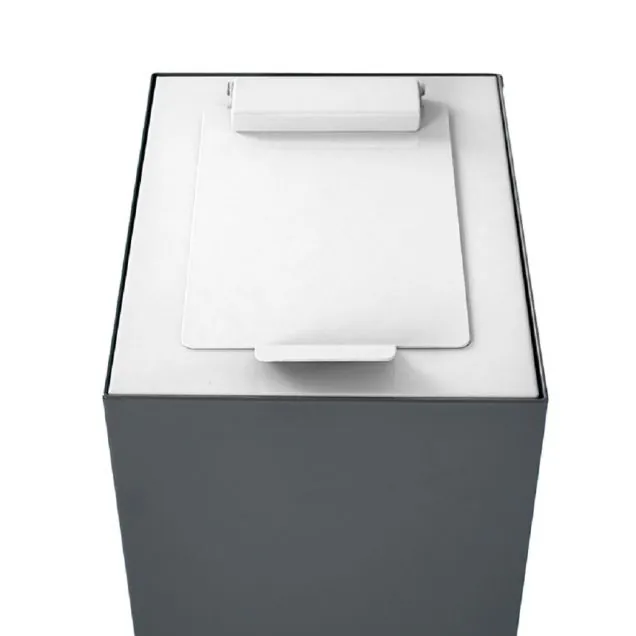 Top met klepdeksel modulaire afvalscheidingsunit 60ltr, Wit