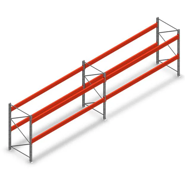 Combideal palletstelling AR T2 2500x6840x1100 mm (hxbxd) 2 niveaus 2415kg/niv met voorgemonteerde frames