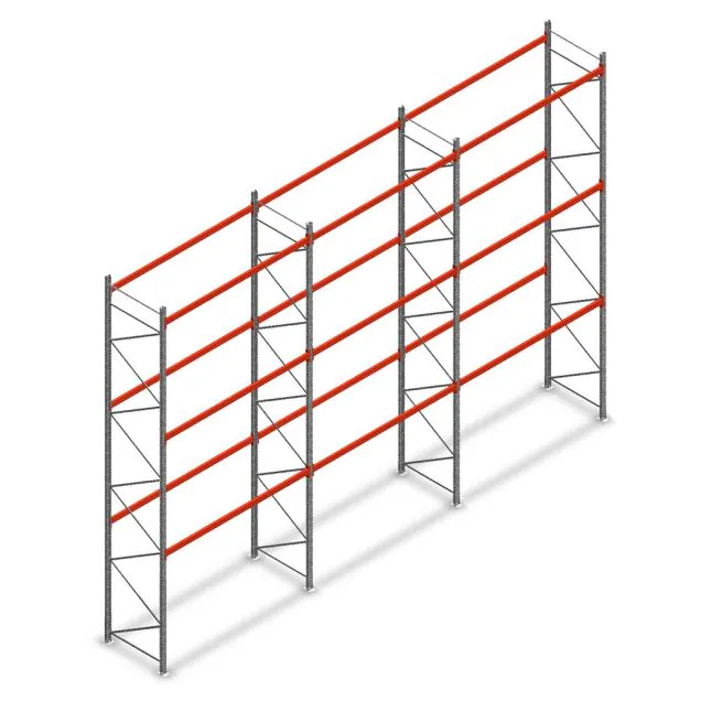 Voordeelrij palletstelling AR T2 6000x8420x1100mm (hxbxd) 3 niveaus 3636kg/niv