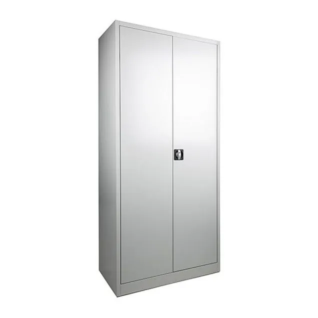 2-deurs garderobekast 1950x920x500 mm (hxbxd) grijs op sokkel sleufventilatie ronis sluiting