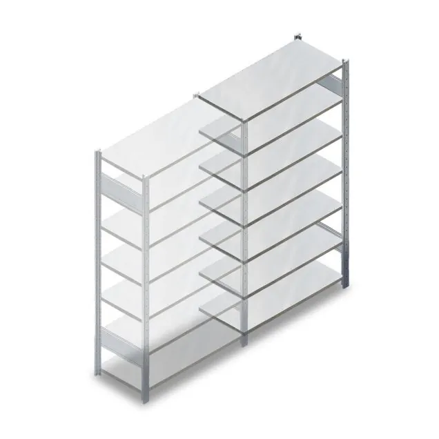 Deels gebruikte legbordstelling Stow 2250x1265x400 mm (hxbxd) 7 niveaus aanbouwnsectie