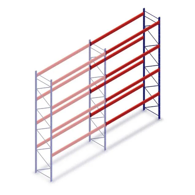 Gebruikte AR T2 palletstelling 6500x3608x1100 mm (hxbxd) 4 niveaus aanbouwsectie