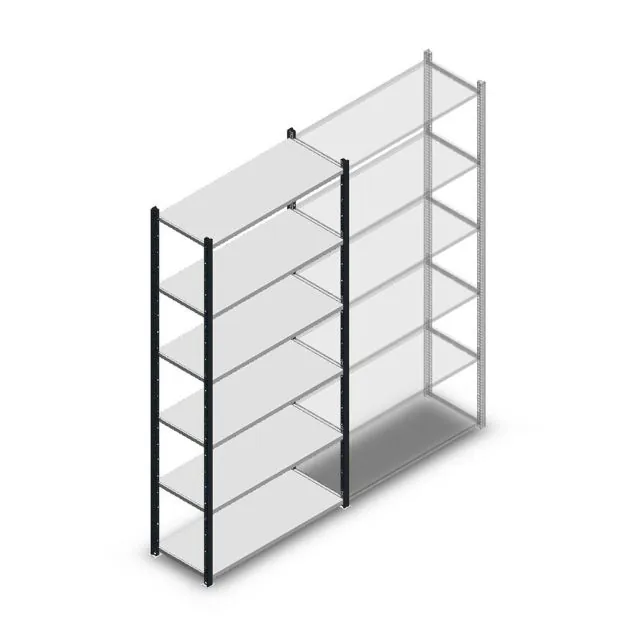 Legbordstelling Medium Duty 2000x1000x400mm (hxbxd) 6 niveaus antraciet beginsectie