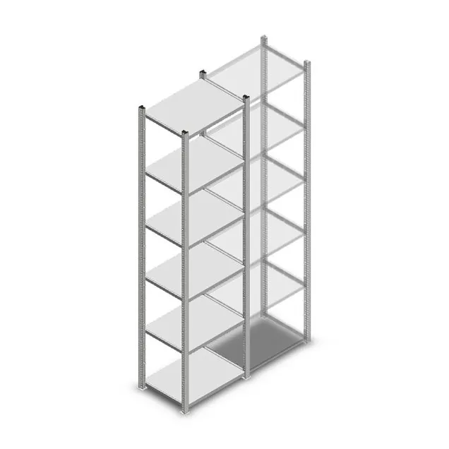 Legbordstelling Light Duty 2000x550x400mm (hxbxd) 6 niveaus beginsectie