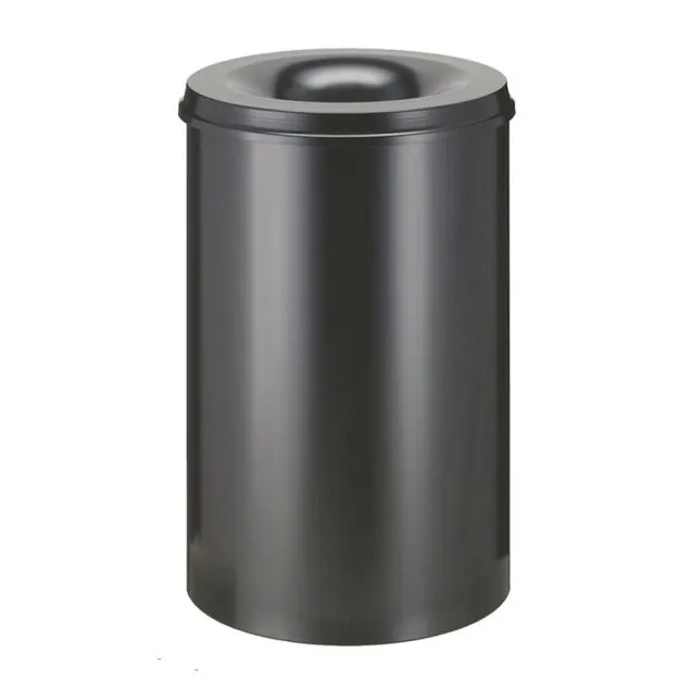 Vlamdovende papierbak 110 liter zwart