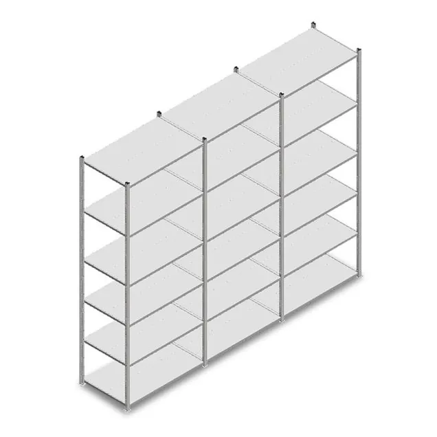 Voordeelrij legbordstelling Light Duty 2500x3000x600 mm (hxbxd) 6 niveaus
